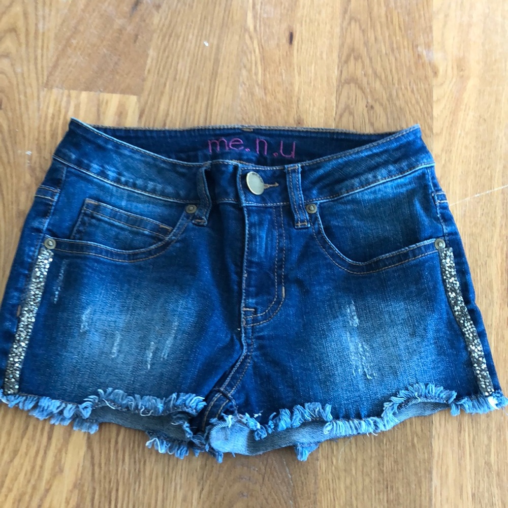 me.n.u. Like new! Girls designer jean shorts